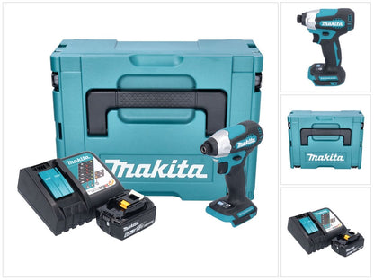 Makita DTD 157 RG1J Akku Schlagschrauber 18 V 140 Nm 1/4" Brushless + 1x Akku 6,0 Ah + Ladegerät + Makpac