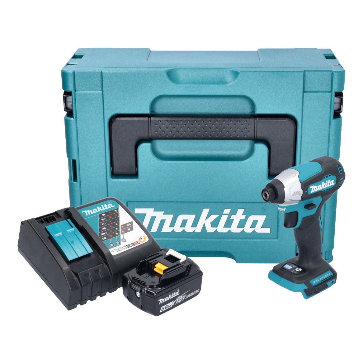 Makita DTD 157 RG1J clé à chocs sans fil 18 V 140 Nm 1/4" brushless + 1x batterie 6,0 Ah + chargeur + Makpac