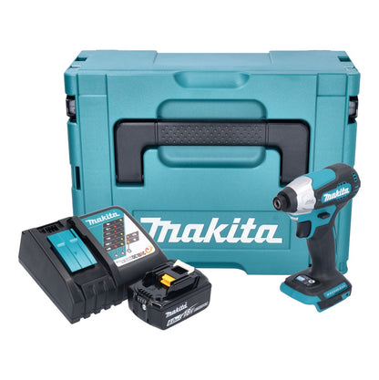 Makita DTD 157 RG1J Akku Schlagschrauber 18 V 140 Nm 1/4" Brushless + 1x Akku 6,0 Ah + Ladegerät + Makpac