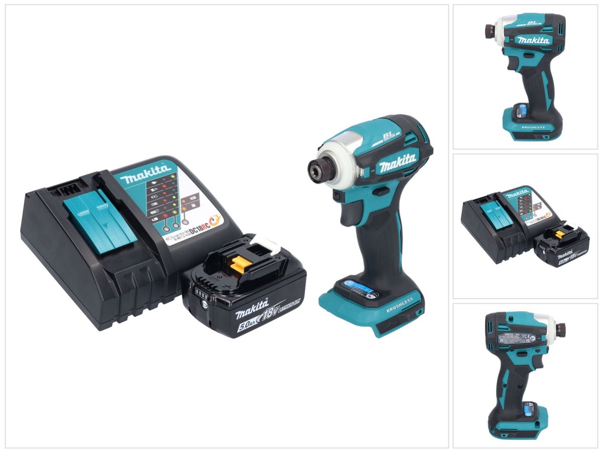 Makita DTD 172 RT1 clé à chocs sans fil 18 V 180 Nm 1/4" sans balai + 1x batterie 5,0 Ah + chargeur