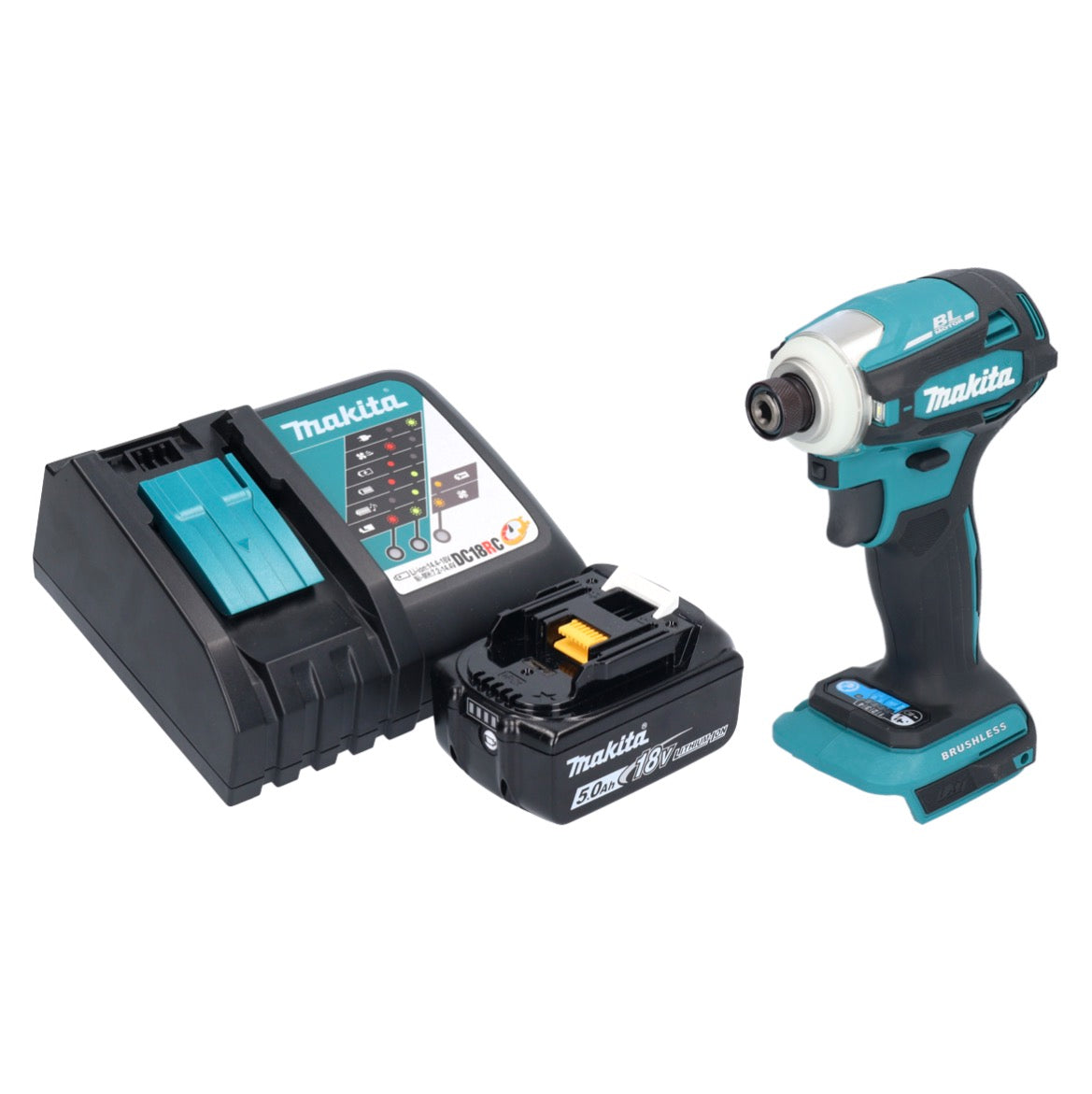 Makita DTD 172 RT1 clé à chocs sans fil 18 V 180 Nm 1/4" sans balai + 1x batterie 5,0 Ah + chargeur