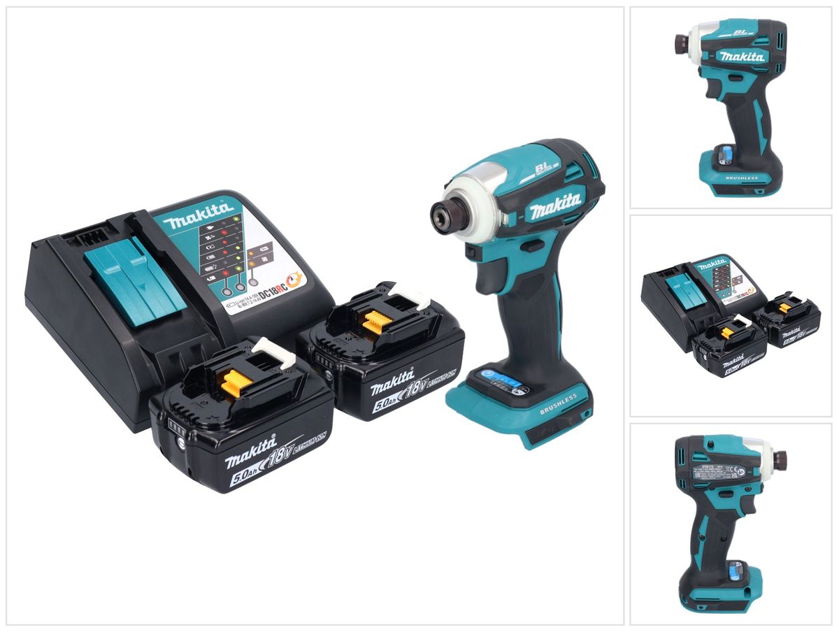 Makita DTD 172 RT Clé à chocs sans fil 18 V 180 Nm 1/4" sans balai + 2x batteries 5,0 Ah + chargeur