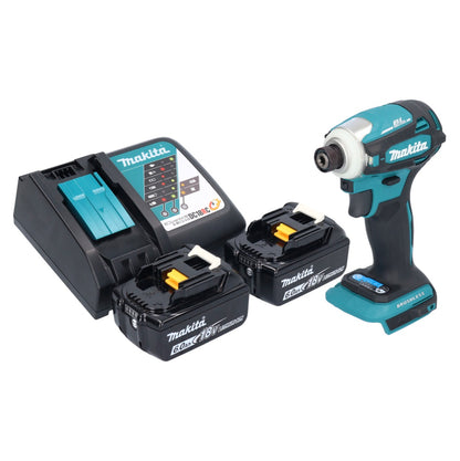 Makita DTD 172 RG Clé à chocs sans fil 18 V 180 Nm 1/4" sans balais + 2 batteries 6,0 Ah + chargeur