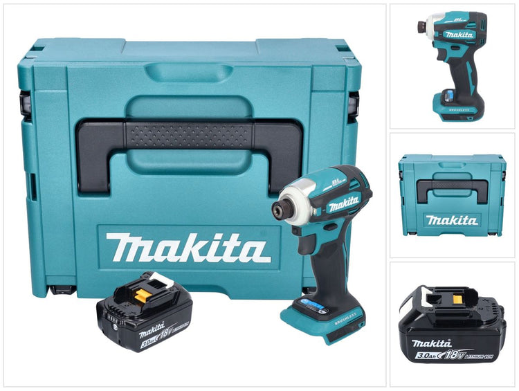 Makita DTD 172 F1J Clé à chocs sans fil 18 V 180 Nm 1/4" sans balais + 1x batterie 3,0 Ah + Makpac - sans chargeur