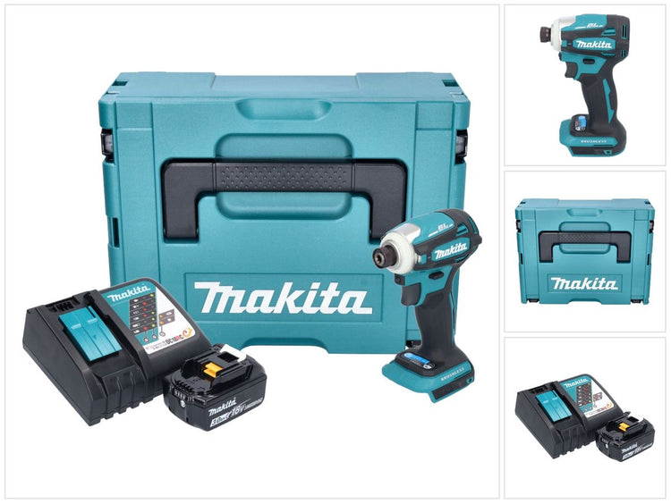 Makita DTD 172 RF1J clé à chocs sans fil 18 V 180 Nm 1/4" sans balai + 1x batterie 3,0 Ah + chargeur + Makpac