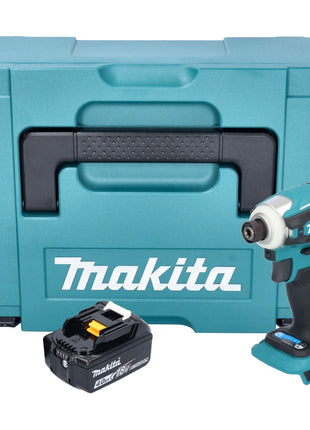 Makita DTD 172 M1J Clé à chocs sans fil 18 V 180 Nm 1/4" sans balai + 1x batterie 4,0 Ah + Makpac - sans chargeur