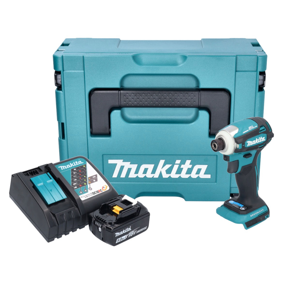 Makita DTD 172 RT1J clé à chocs sans fil 18 V 180 Nm 1/4" sans balai + 1x batterie 5,0 Ah + chargeur + Makpac