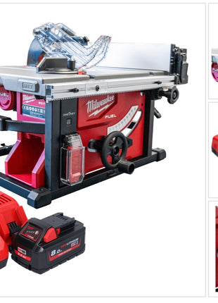 Sierra de mesa a batería Milwaukee M18 FTS210-801B 18 V 210 mm sin escobillas + 1x batería 8,0 Ah + cargador