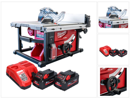 Scie sur table à batterie Milwaukee M18 FTS210-802B 18 V 210 mm sans balais + 2x batteries 8,0 Ah + chargeur