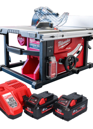 Scie sur table à batterie Milwaukee M18 FTS210-802B 18 V 210 mm sans balais + 2x batteries 8,0 Ah + chargeur