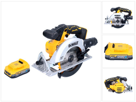 DeWalt DCS 565 N Akku Handkreissäge 18 V 165 mm Brushless + 1x Powerstack Akku 1,7 Ah - ohne Ladegerät