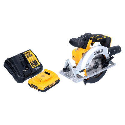 Scie circulaire manuelle à batterie DeWalt DCS 565 D1 18 V 165 mm sans balais + 1x batterie 2,0 Ah + chargeur