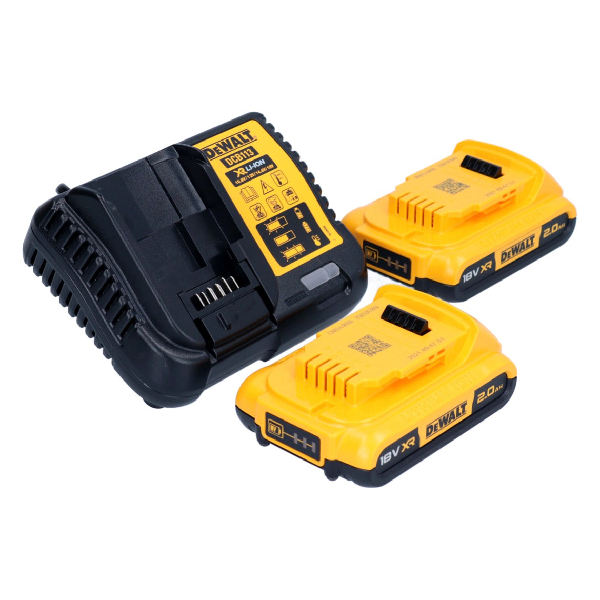 Scie circulaire manuelle à batterie DeWalt DCS 565 D2 18 V 165 mm sans balais + 2x batteries 2,0 Ah + chargeur