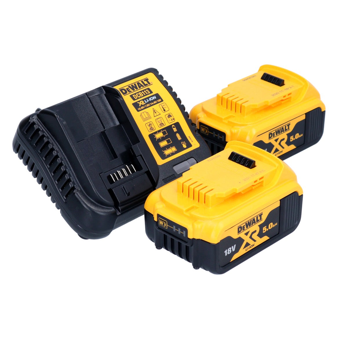 Scie circulaire à batterie DeWalt DCS 565 P2 18 V 165 mm sans balais + 2 batteries 5,0 Ah + chargeur