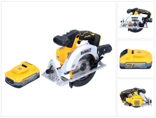 DeWalt DCS 565 N Akku Handkreissäge 18 V 165 mm Brushless + 1x Powerstack Akku 5,0 Ah - ohne Ladegerät