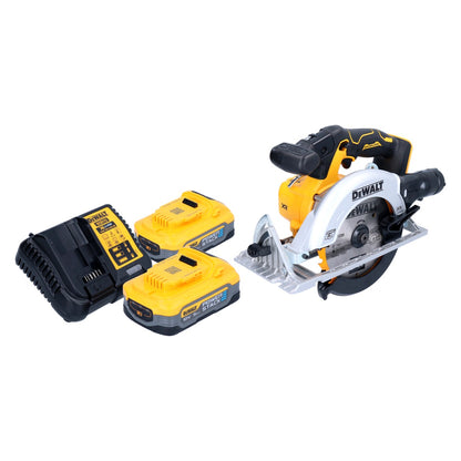 DeWalt DCS 565 H2 Akku Handkreissäge 18 V 165 mm Brushless + 2x Powerstack Akku 5,0 Ah + Ladegerät