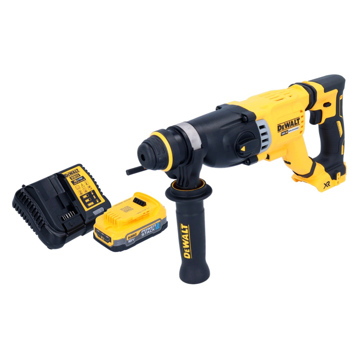 DeWalt DCH 263 E1 Akku Kombihammer 18 V 3 J SDS Plus Brushless + 1x Powerstack Akku 1,7 Ah + Ladegerät