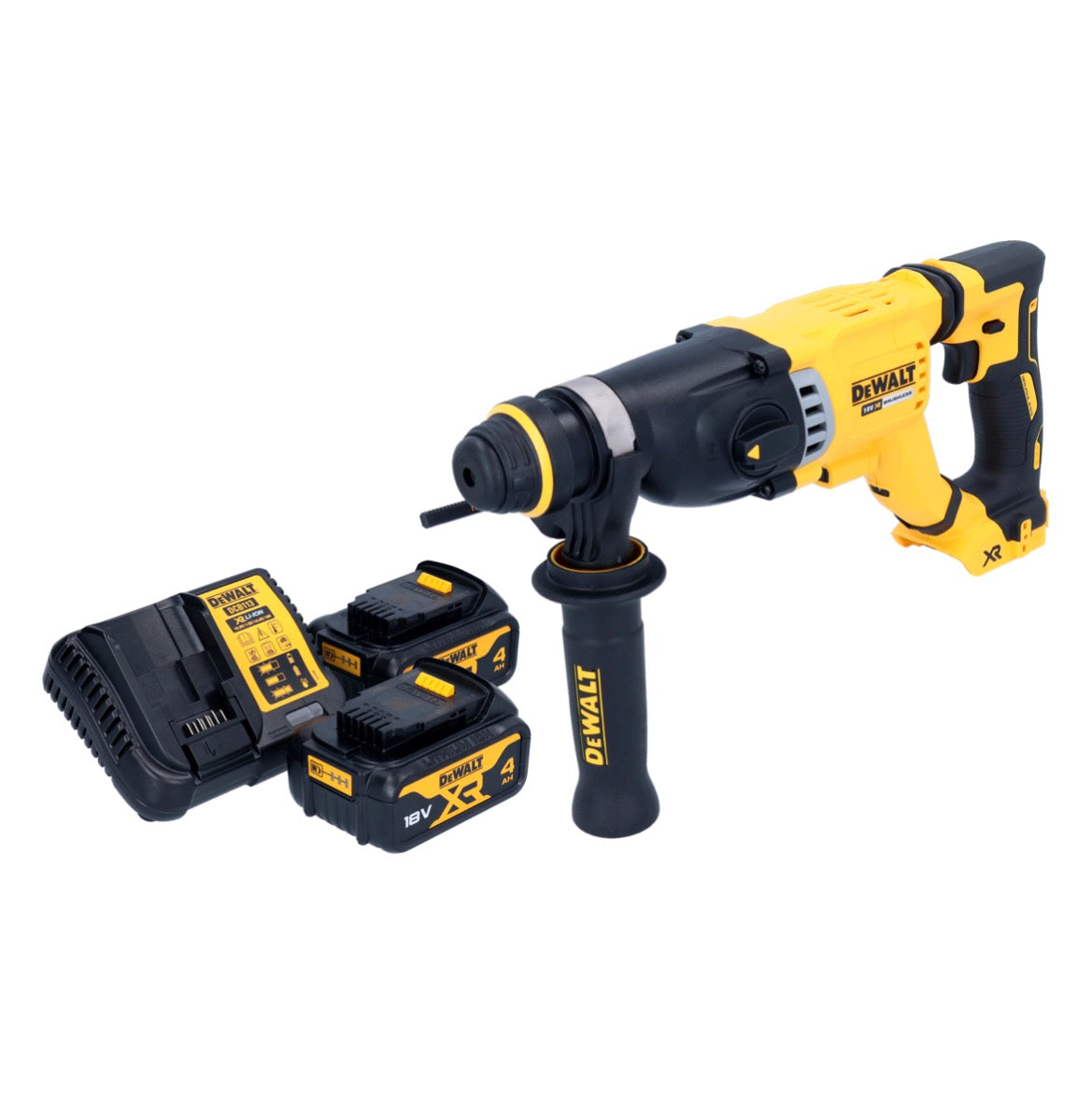 DeWalt DCH 263 M2 Akku Kombihammer 18 V 3 J SDS Plus Brushless + 2x Akku 4,0 Ah + Ladegerät