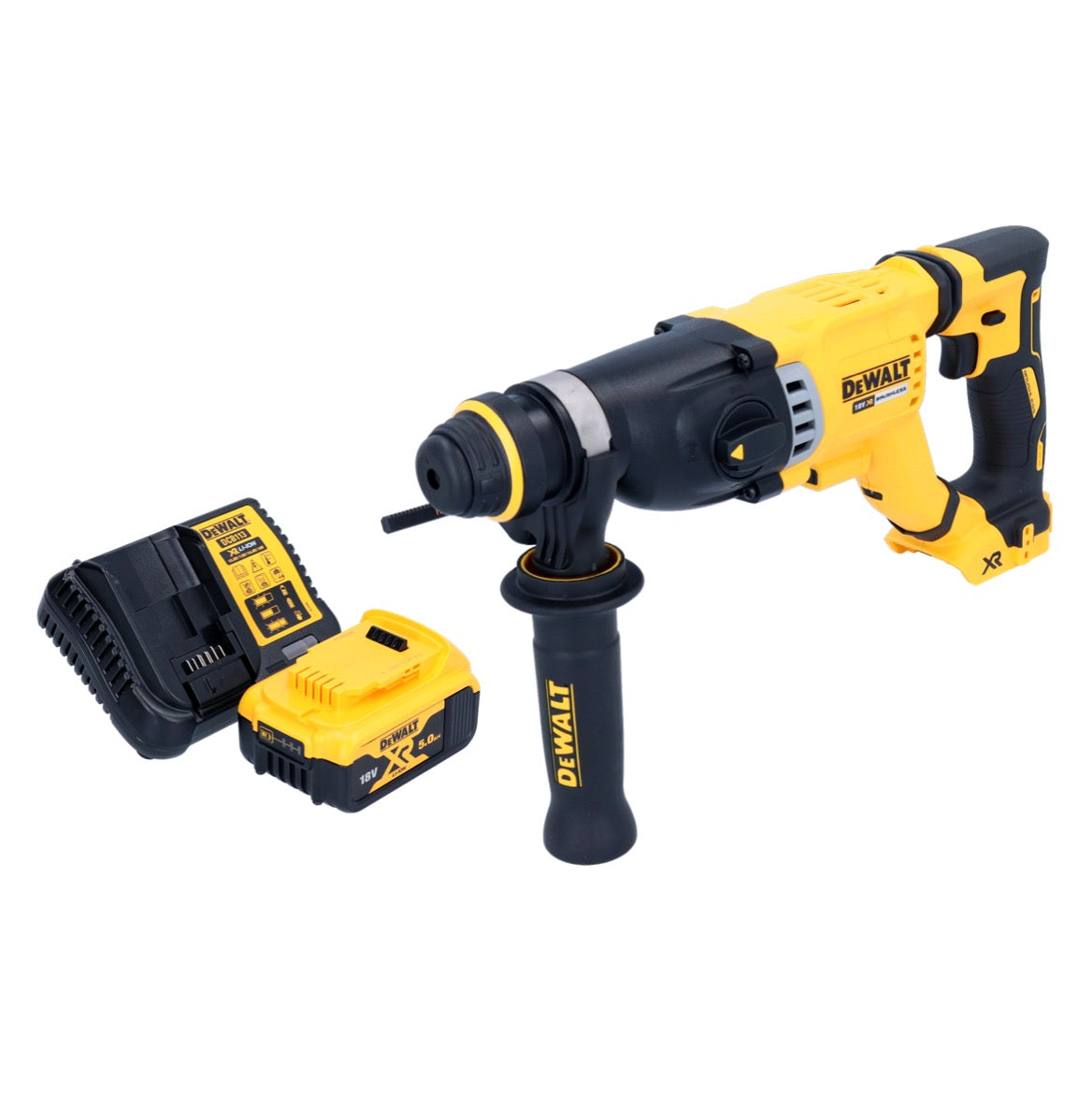 Marteau combiné à batterie DeWalt DCH 263 P1 18 V 3 J SDS Plus Brushless + 1x batterie 5,0 Ah + chargeur