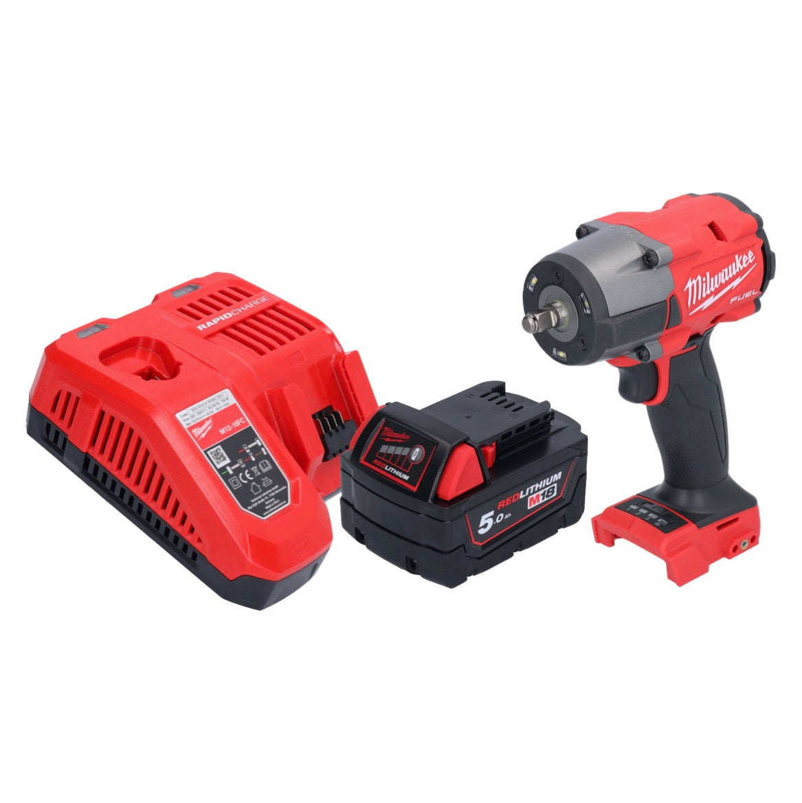 Milwaukee M18 FMTIW2F38-501 Akku Schlagschrauber 18 V 745 Nm 3/8" Brushless + 1x Akku 5,0 Ah + Ladegerät