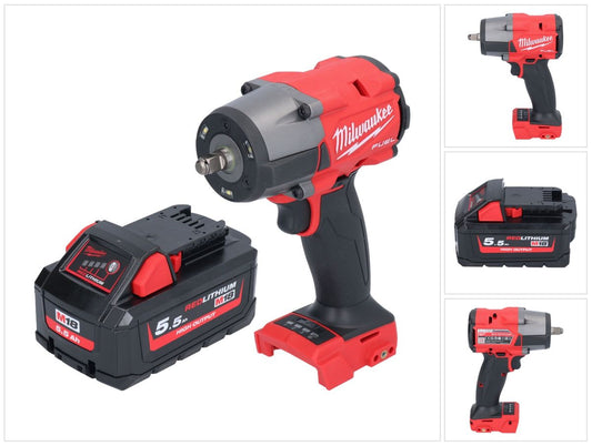 Clé à chocs sans fil Milwaukee M18 FMTIW2F38-551 18 V 745 Nm 3/8" brushless + 1x batterie 5,5 Ah - sans chargeur