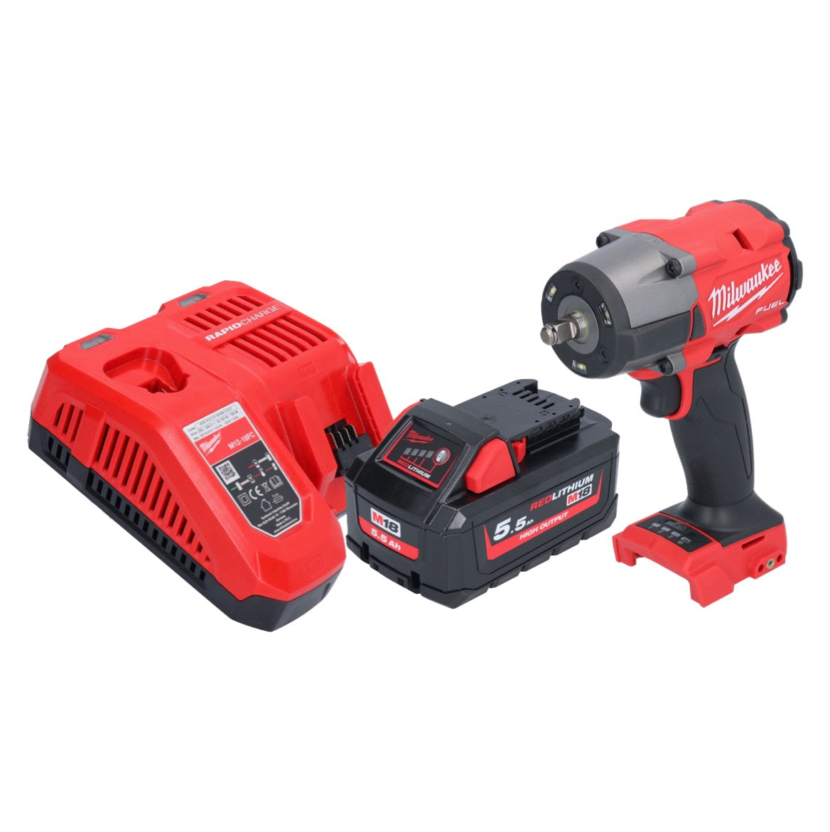 Clé à chocs sans fil Milwaukee M18 FMTIW2F38-551 18 V 745 Nm 3/8" brushless + 1x batterie 5,5 Ah + chargeur