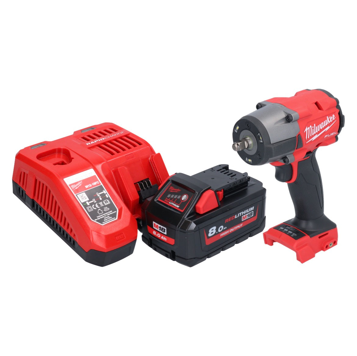 Milwaukee M18 FMTIW2F38-801 Akku Schlagschrauber 18 V 745 Nm 3/8" Brushless + 1x Akku 8,0 Ah + Ladegerät