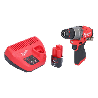 Milwaukee M12 FPD2-201 Akku Schlagbohrschrauber 12 V 45 Nm Brushless + 1x Akku 2,0 Ah + Ladegerät