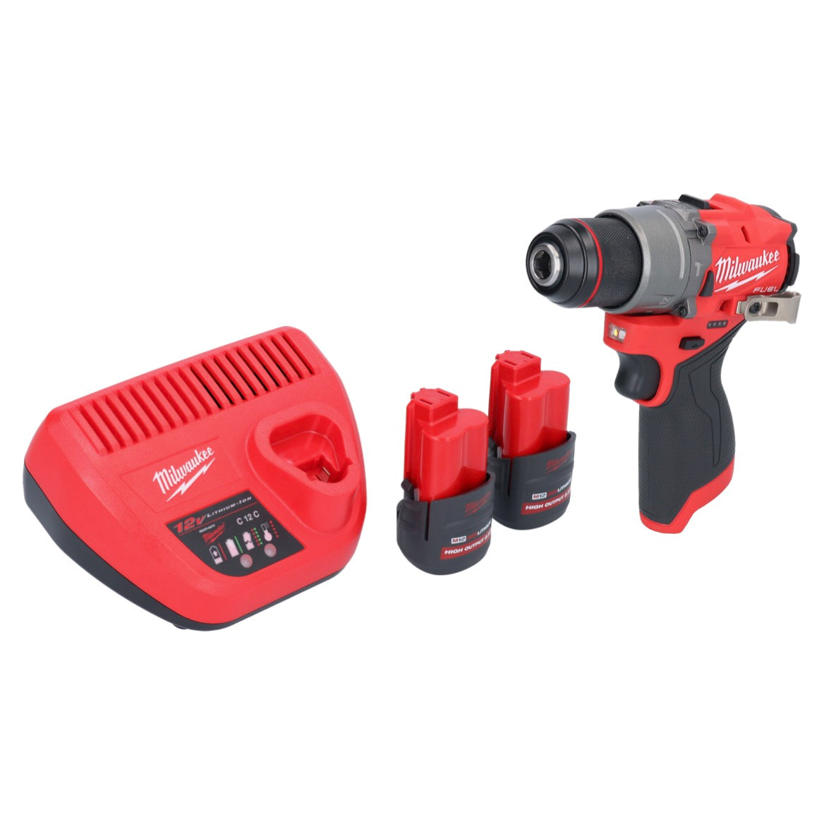 Perceuse à percussion sans fil Milwaukee M12 FPD2-252 12 V 45 Nm sans balais + 2 batteries 2,5 Ah + chargeur