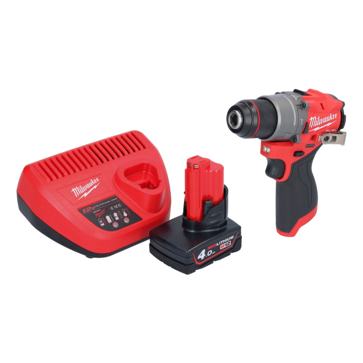 Perceuse à percussion sans fil Milwaukee M12 FPD2-401 12 V 45 Nm sans balais + 1 batterie 4,0 Ah + chargeur