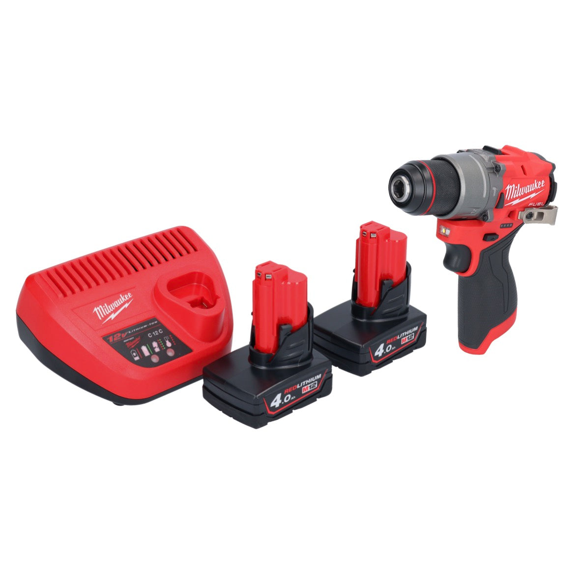 Milwaukee M12 FPD2-402 Akku Schlagbohrschrauber 12 V 45 Nm Brushless + 2x Akku 4,0 Ah + Ladegerät