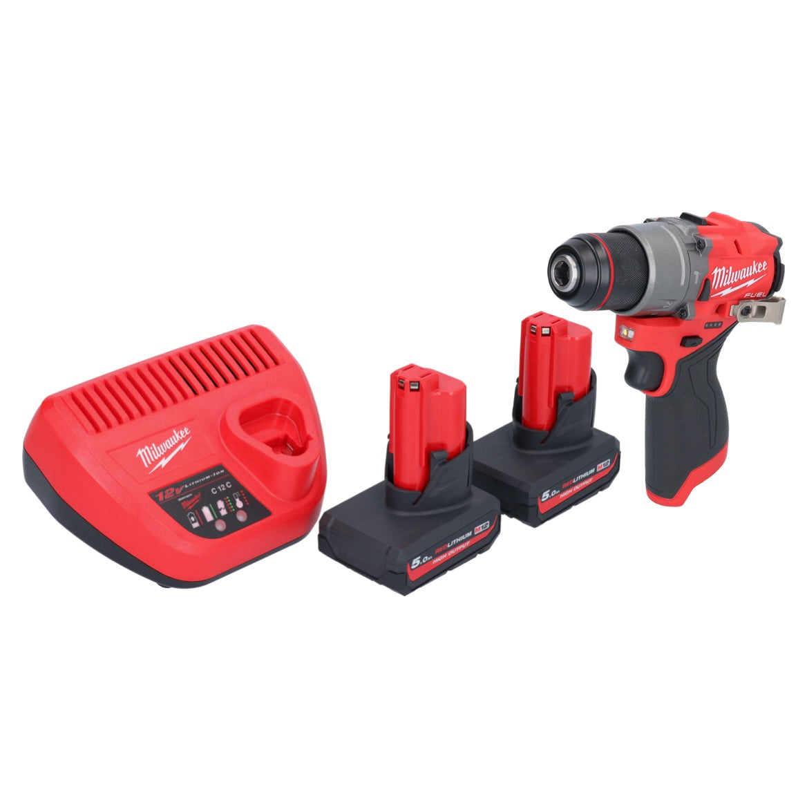 Milwaukee M12 FPD2-502 Akku Schlagbohrschrauber 12 V 45 Nm Brushless + 2x Akku 5,0 Ah + Ladegerät