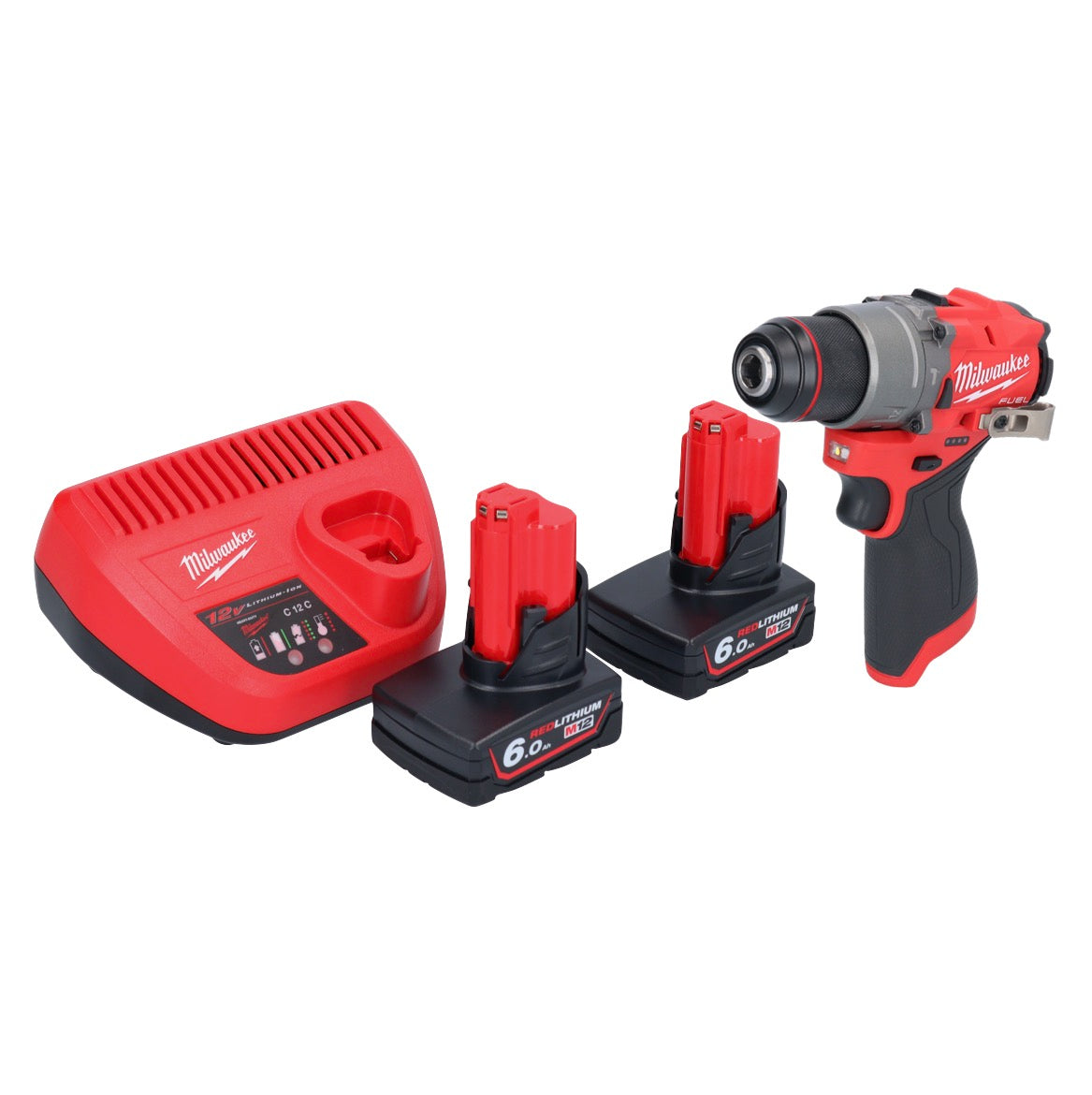 Perceuse à percussion sans fil Milwaukee M12 FPD2-602 12 V 45 Nm sans balais + 2 batteries 6,0 Ah + chargeur