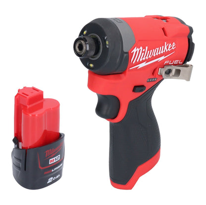 Milwaukee M12 FID2-201 Akku Schlagschrauber 12 V 170 Nm 1/4" Brushless + 1x Akku 2,0 Ah - ohne Ladegerät