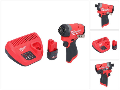 Clé à chocs sans fil Milwaukee M12 FID2-251 12 V 170 Nm 1/4" brushless + 1x batterie 2,5 Ah + chargeur