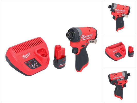 Milwaukee M12 FID2-251 Akku Schlagschrauber 12 V 170 Nm 1/4" Brushless + 1x Akku 2,5 Ah + Ladegerät