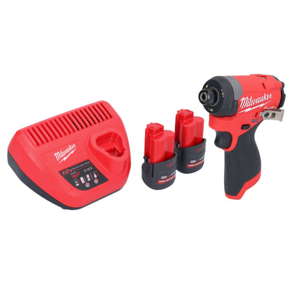 Milwaukee M12 FID2-252 Akku Schlagschrauber 12 V 170 Nm 1/4" Brushless + 2x Akku 2,5 Ah + Ladegerät