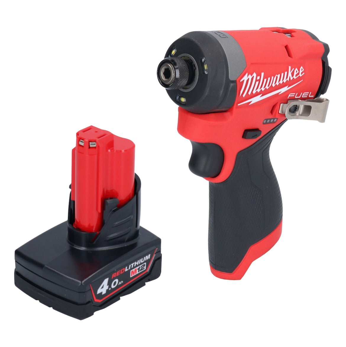 Clé à chocs sans fil Milwaukee M12 FID2-401 12 V 170 Nm 1/4" brushless + 1x batterie 4,0 Ah - sans chargeur