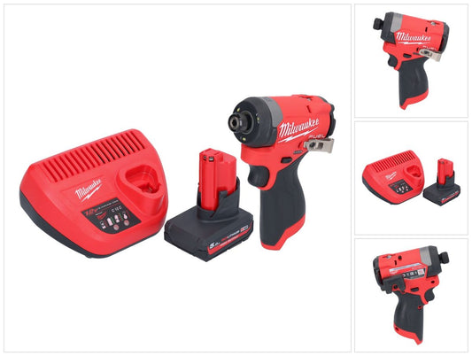 Clé à chocs sans fil Milwaukee M12 FID2-501 12 V 170 Nm 1/4" sans balai + 1x batterie 5,0 Ah + chargeur