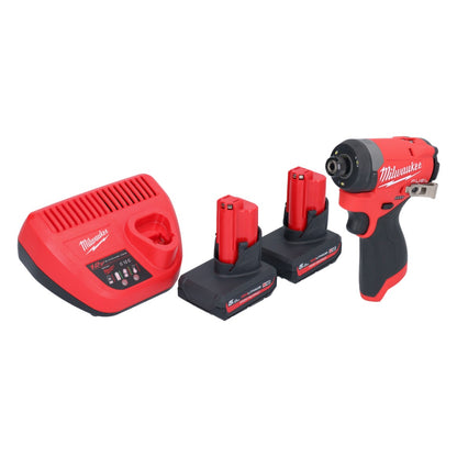 Clé à chocs sans fil Milwaukee M12 FID2-502 12 V 170 Nm 1/4" brushless + 2x batteries 5,0 Ah + chargeur