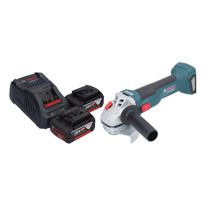 Meuleuse d'angle sans fil Bosch GWS 18V-10 Professional 18 V 115 mm sans balais + 2 batteries 5,0 Ah + chargeur