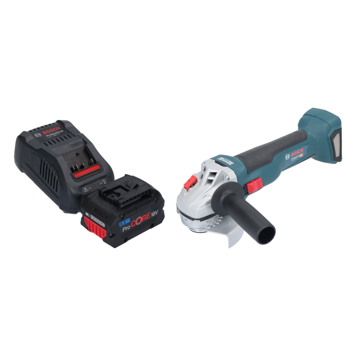 Bosch GWS 18V-10 Professional Akku Winkelschleifer 18 V 115 mm Brushless + 1x ProCORE Akku 5,5 Ah + Ladegerät