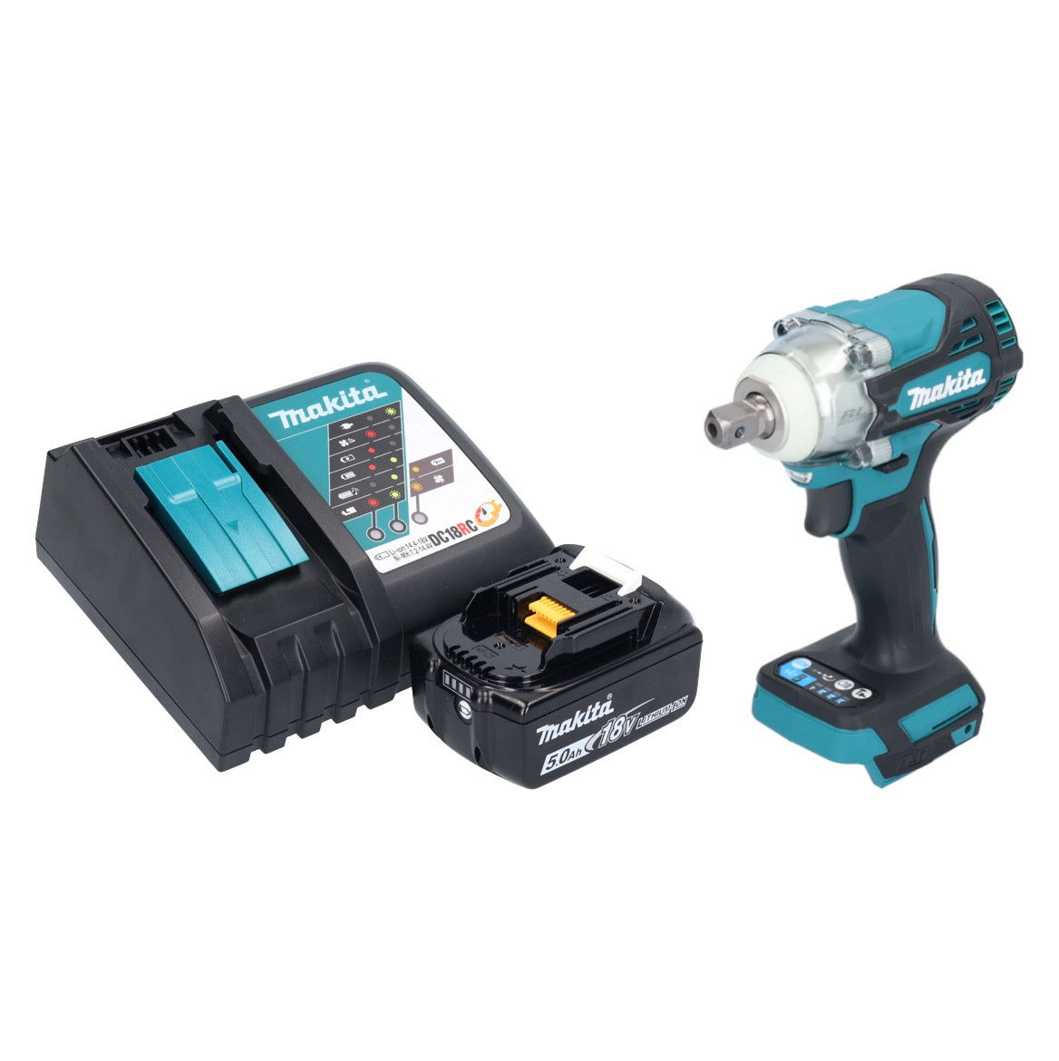 Makita DTW 301 RT1 clé à chocs sans fil 18 V 330 Nm 1/2" sans balai + 1x batterie 5,0 Ah + chargeur