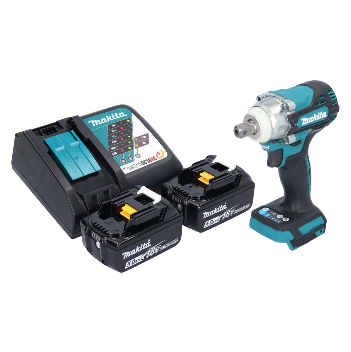 Makita DTW 301 RT Clé à chocs sans fil 18 V 330 Nm 1/2" sans balai + 2x batteries 5,0 Ah + chargeur