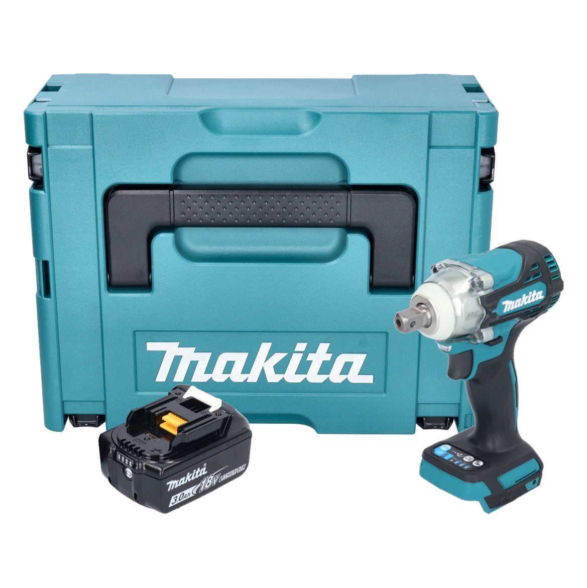 Makita DTW 301 F1J Clé à chocs sans fil 18 V 330 Nm 1/2" sans balais + 1x batterie 3,0 Ah + Makpac - sans chargeur