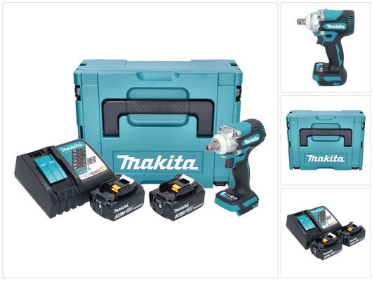 Makita DTW 301 RFJ clé à chocs sans fil 18 V 330 Nm 1/2" sans balai + 2x batterie 3,0 Ah + chargeur + Makpac