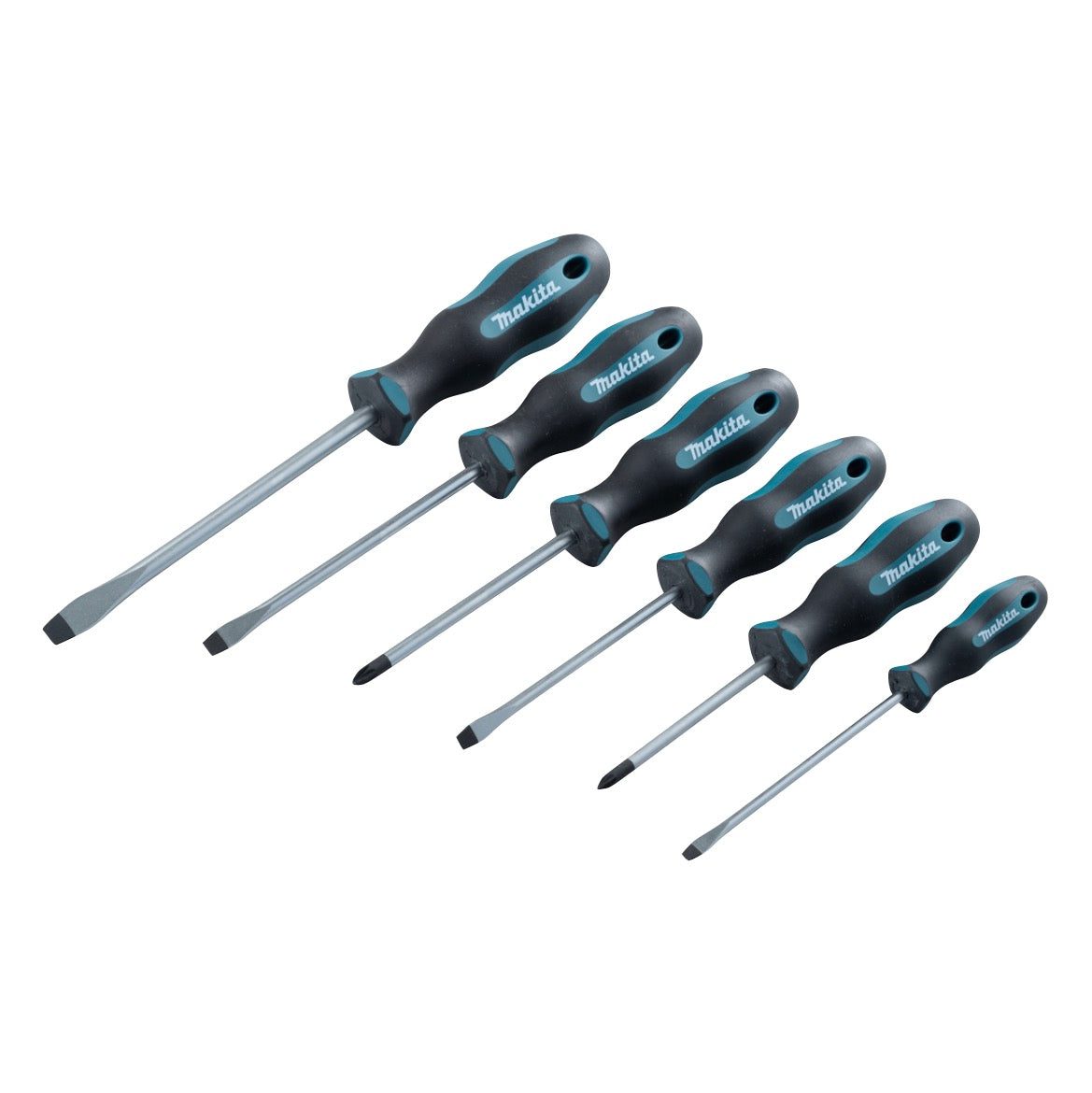 Jeu de tournevis Makita E-10512 6 pièces SL4 / SL5.5 / SL6.5 / SL8 / PZ1 / PZ2.