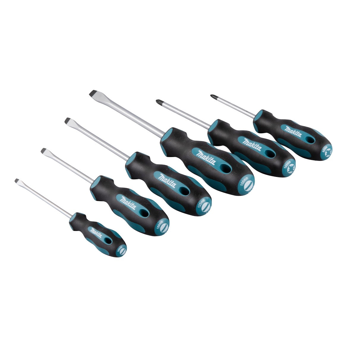 Jeu de tournevis Makita E-10512 6 pièces SL4 / SL5.5 / SL6.5 / SL8 / PZ1 / PZ2.