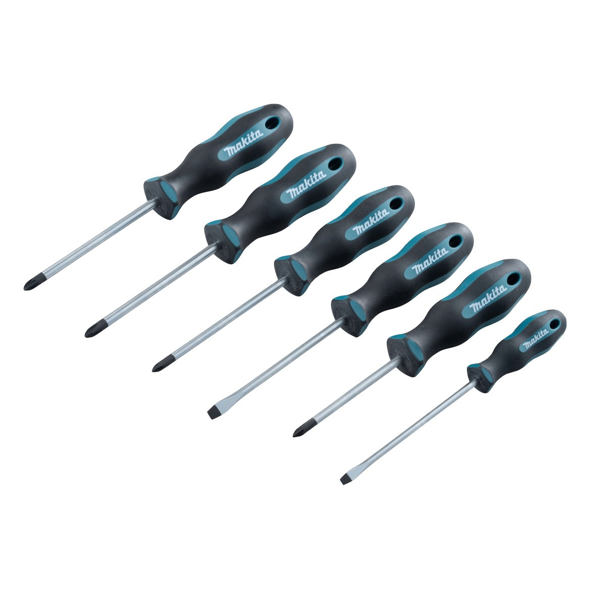 Jeu de tournevis Makita E-10528 6 pièces SL4 / SL5.5 / PH1 / PH2 / PZ1 / PZ2.