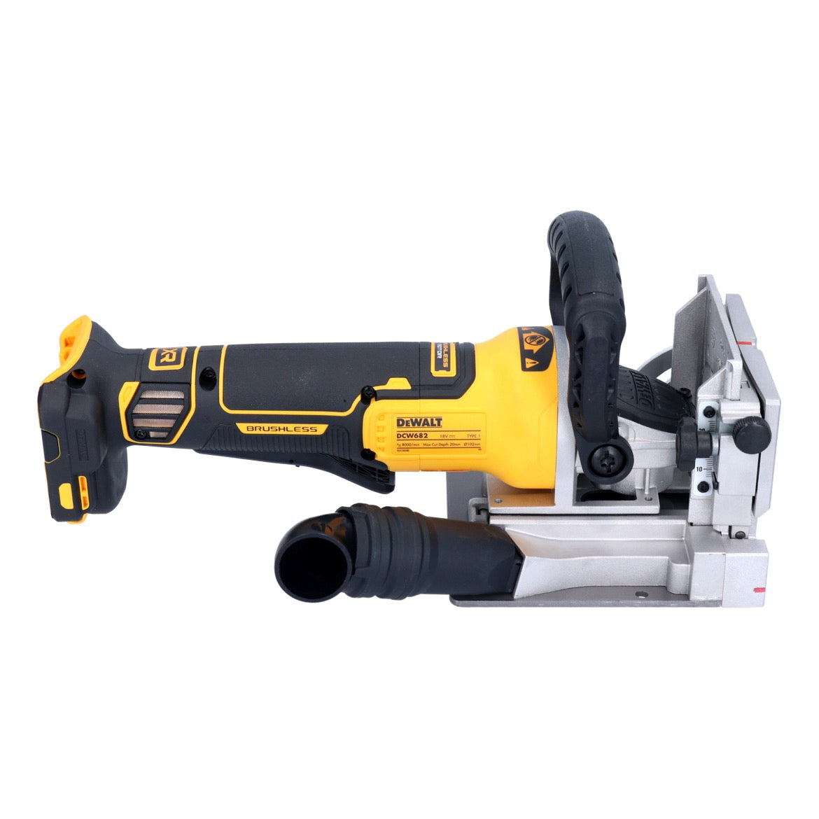 Fraiseuse à chevilles plates sur batterie DeWalt DCW 682 NT 18 V 102 x 20 mm Brushless + TSTAK - sans batterie, sans chargeur